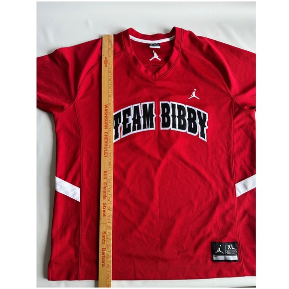 Jordan Team Bibby Men's XL Red Dri-FIT Basketball Jersey Shirt Short Sleeve #6 - Picture 9 of 14